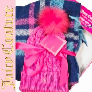 Juicy Couture Knit Hat & Scarf 2-Piece Gift Set